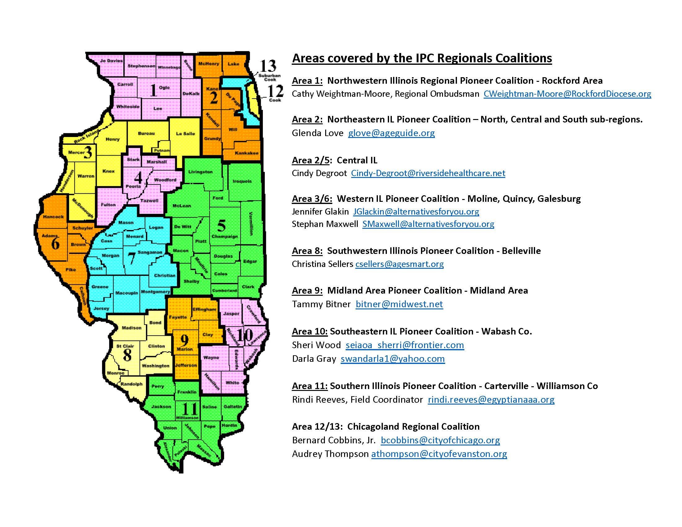 Map of State Regionals Pioneer Coalitions